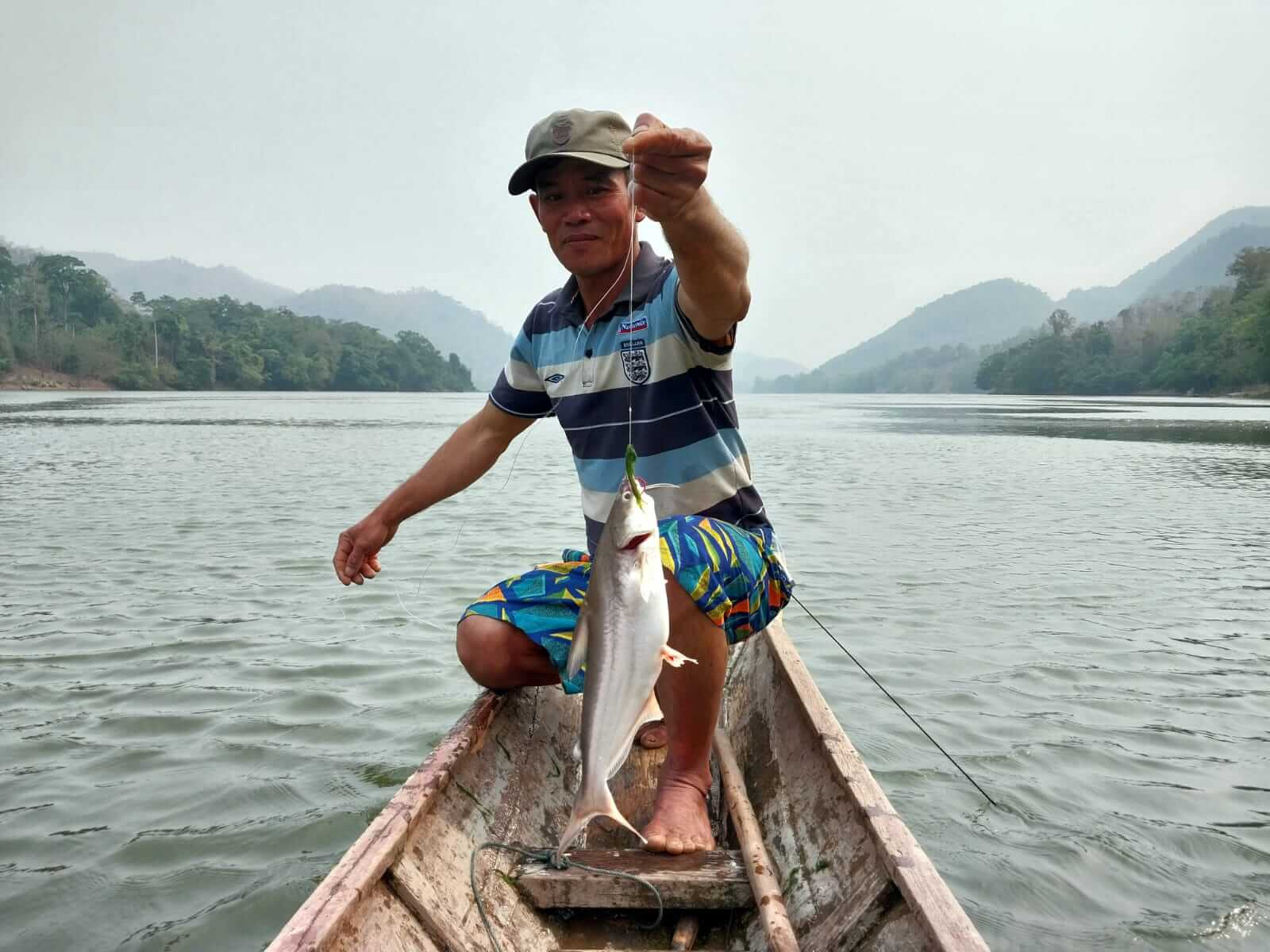 Mekong fishing in Luang Prabang, Laos, South east asia.